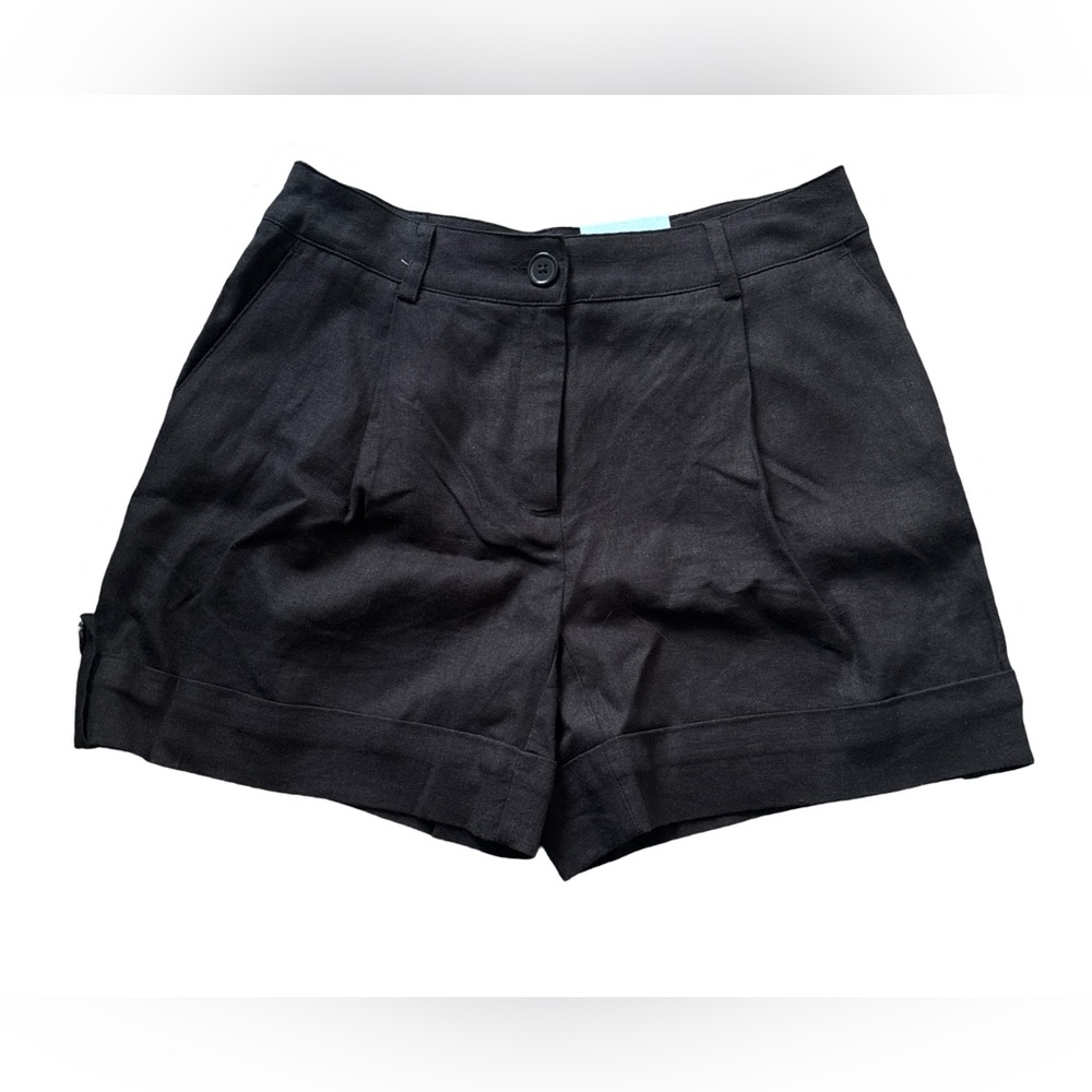 Blue sol women’s black linen shorts. Size 6